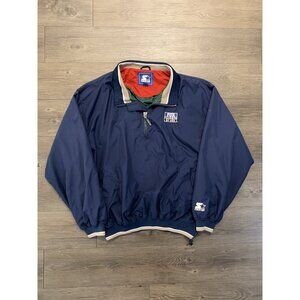 Vintage Starter Fox Sports Bay Area Jacket Mens L Blue Sports 90s Embroidered